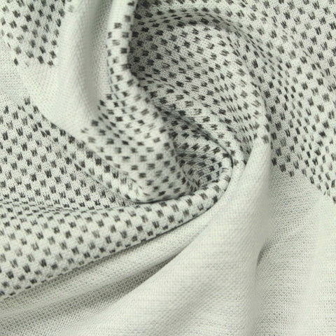 White Diagonal-Stripe Jacquard, Polyester