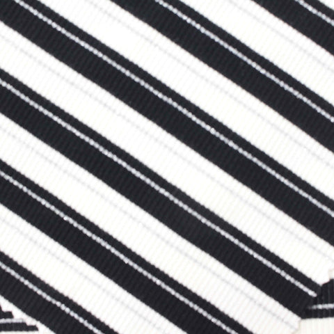 Black Horizontal-Stripe Rib Knit, 405 gsm