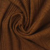 Slub Cotton Modal Stretch Rib Knit Fabric, 212 gsm, 150 cm — Brown — photo 1