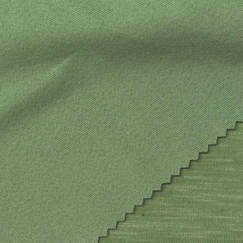 Green Marl Scuba Knit, Polyester, 280 gsm
