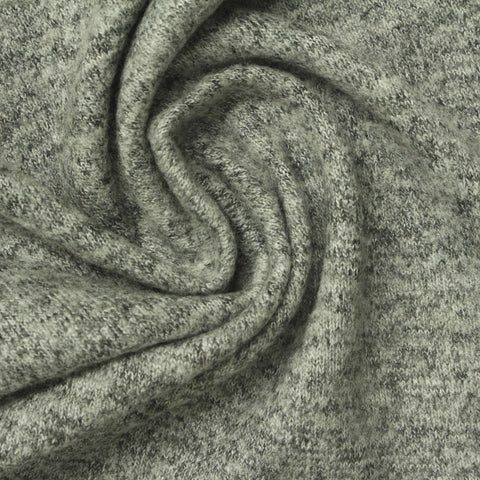 Dark Grey Marl Chunky Knit, Polyester, 220 gsm, 155 cm