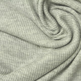 Light Grey Heathered-Marl Rib Knit, Viscose — photo 1