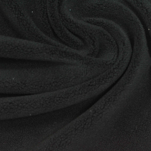 Black Brushed Fleece, Polyester