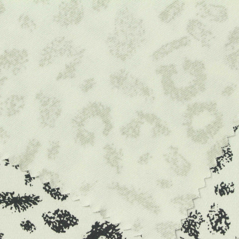 Black Animal Print Twill, Cotton