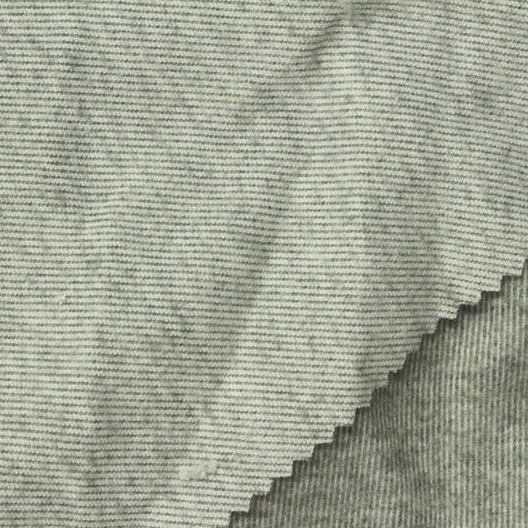 Heathered Grey-Green Marl Velvet, Polyester, 285 gsm