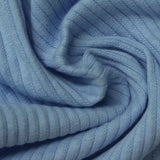 Cotton Stretch Rib Knit Fabric, 260 gsm, 110 cm — Blue — photo 1
