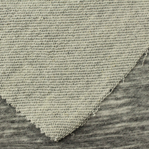 Grey Heathered-Marl French Terry, Cotton-Poly, 262 gsm