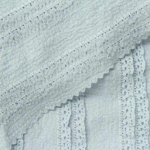 Polyester Stretch Crepe Fabric, 206 gsm, 158 cm — Blue