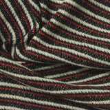 Black Horizontal-Stripe Chunky Knit, Poly-Cotton, 360 gsm — photo 1