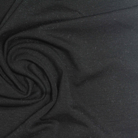 Tencel Lyocell Stretch Jersey Knit Fabric, 195 gsm, 152 cm — Black
