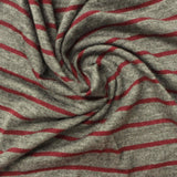 Red Stripes Jersey Knit, Viscose-Poly — photo 1