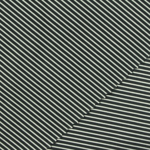 Dark Grey Diagonal-Stripe Jersey Knit, Nylon-Poly