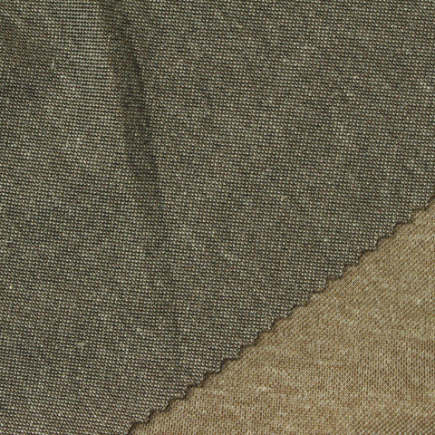 Brown Marl Interlock Knit, Poly-Tencel Lyocell