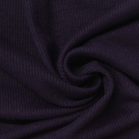 Dark Purple Rib Knit, Polyester