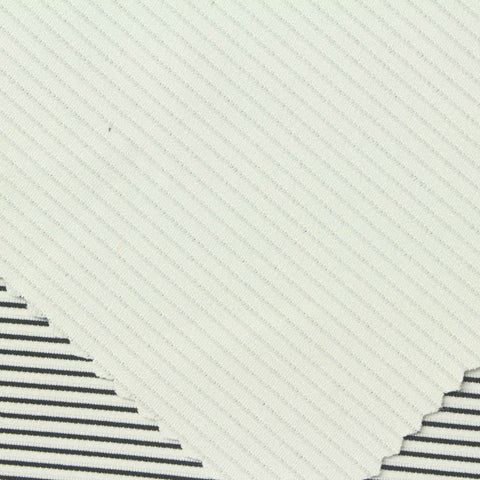 Black Horizontal-Stripe Warp Knit, Poly-Spandex