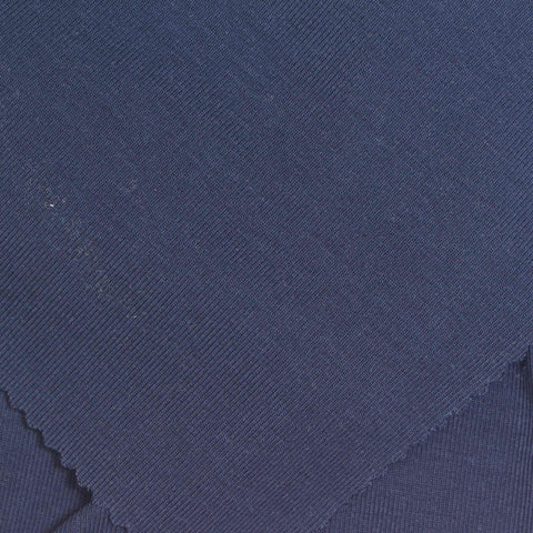 Navy Rib Knit, Cotton-Tencel Lyocell