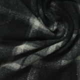 Dark Grey Plaid Fleece, Polyester, 180 gsm — photo 1