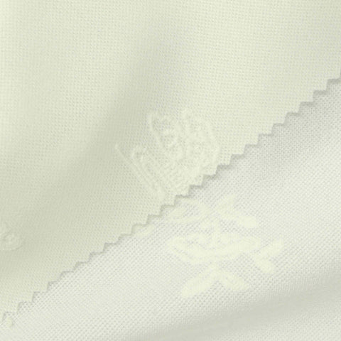 Cream Floral Jacquard, Polyester, 150 gsm