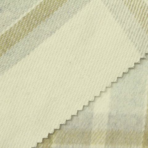 Cream Plaid Scuba Knit, Polyester