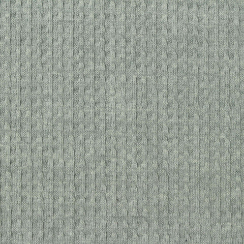 Polyester Cotton Waffle Knit Fabric, 290 gsm, 165 cm — Grey