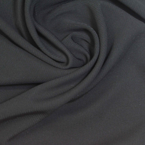 Polyester Stretch Interlock Knit Fabric, 260 gsm, 163 cm — Grey