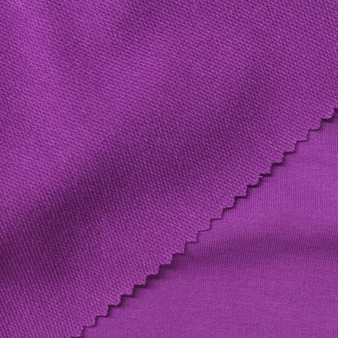 Polyester Viscose Stretch French Terry Fabric, 240 gsm, 160 cm — Purple, ref EF-276113