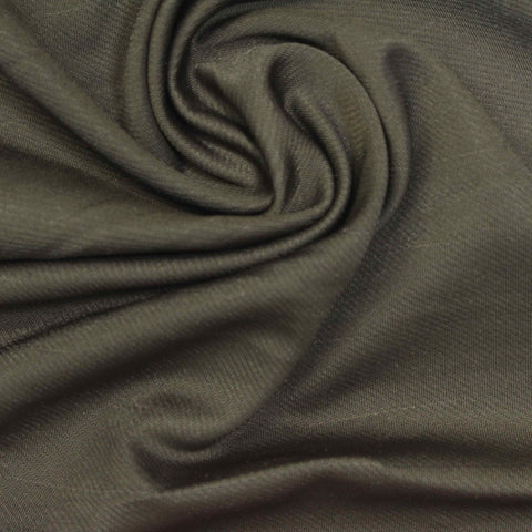 Olive Horizontal-Stripe Jersey Knit, Polyester