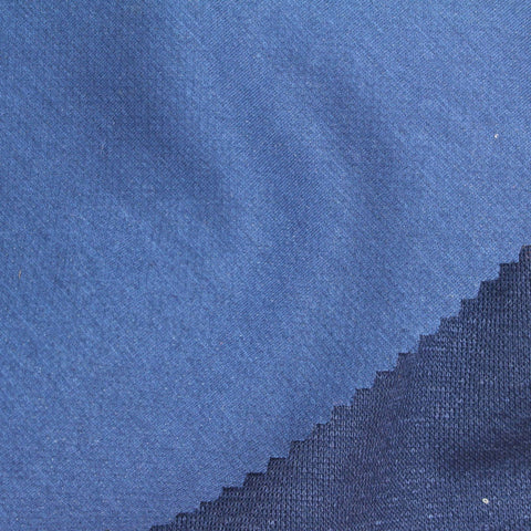 Blue Marl Scuba Knit, Linen-Cotton