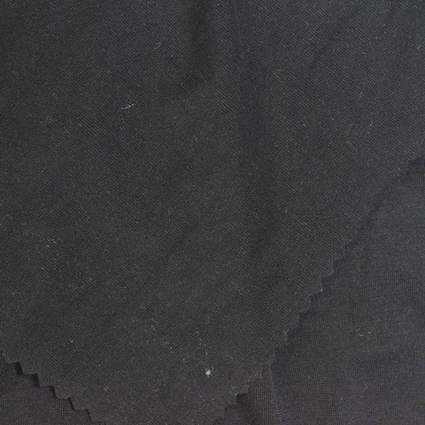 Viscose Polyester Stretch Jersey Knit Fabric, 180 gsm, 160 cm — Black, ref EF-271439
