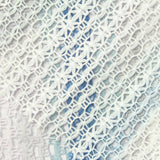 White Vertical-Stripe Knit, Polyester, 160 gsm — photo 1