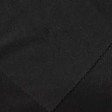 Polyester Stretch Interlock Knit Fabric, 263 gsm, 160 cm — Black — photo 1