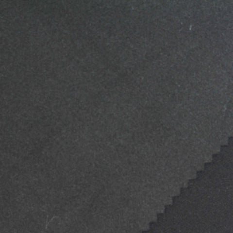 Brushed Polyester Stretch ITY Knit Fabric, 420 gsm — Black