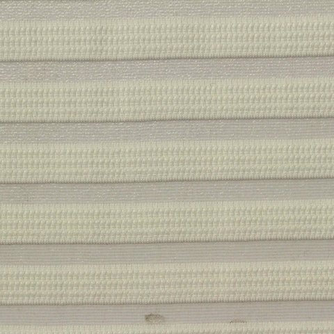 Bold Striped Polyester Stretch Rib Knit Fabric, 225 gsm — Beige
