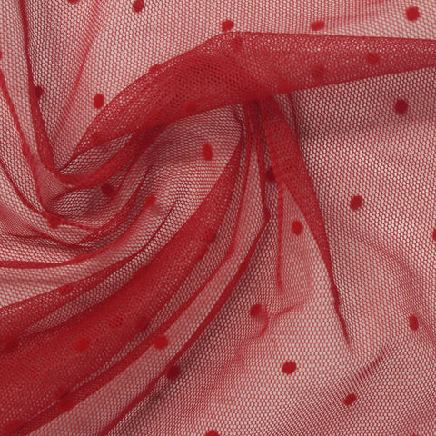 Red Dots Mesh, Polyester