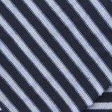 Navy Horizontal-Stripe Knit, Poly-Viscose, 157 gsm — photo 1