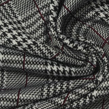 Black Houndstooth Jacquard, Poly-Viscose, 270 gsm — photo 1