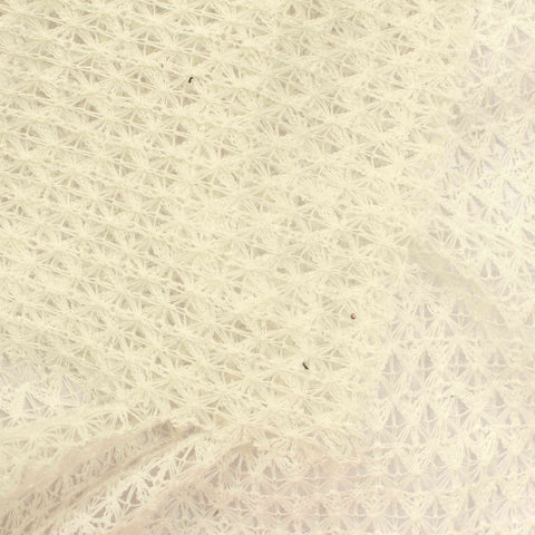 Cream Tone-on-Tone Chunky Knit, Polyester, 181 gsm