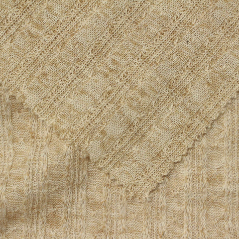 Beige Geometric Jersey Knit, Polyester