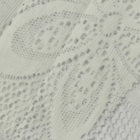 White Floral Lace, Nylon, 140 cm