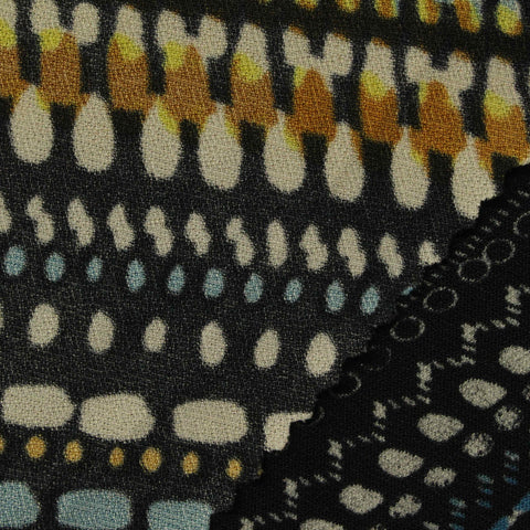 White Dots Linen-Look, Polyester, 190 gsm