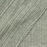 Light Grey Marl Rib Knit, Cotton, 160 gsm — photo 1