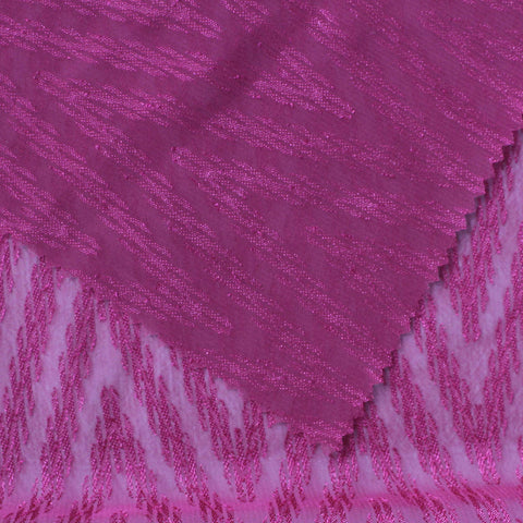 Fuchsia Zigzag Chiffon, Polyester