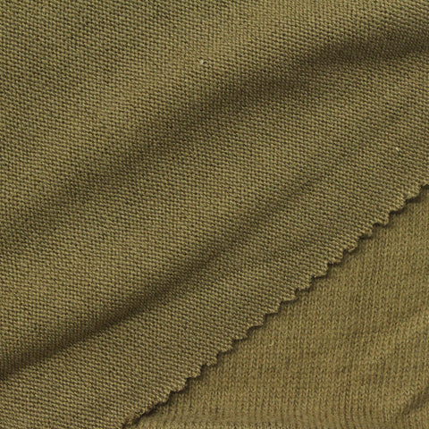 Olive Marl Chunky Knit, Viscose-Cotton