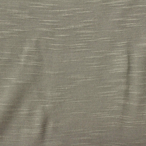 Khaki Heathered-Marl Jersey Knit, Viscose