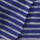 White Textured-Stripe Jersey Knit, Cotton — photo 1