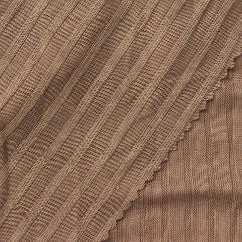 100% Tencel Lyocell Rib Knit Fabric, 145 gsm, 140 cm — Brown