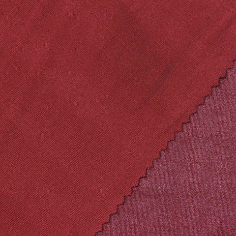 Burgundy Marl Rib Knit, Polyester, 220 gsm