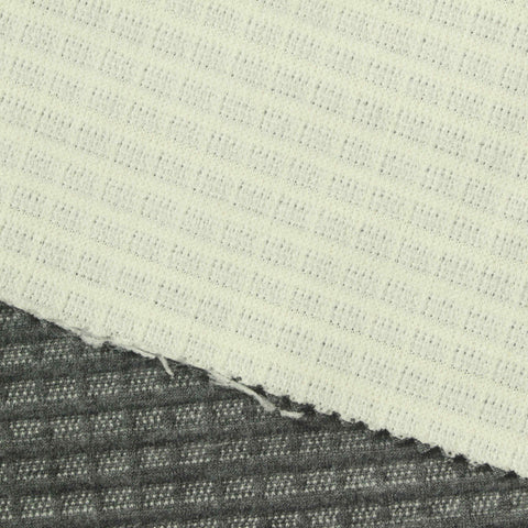 Jacquard Polyester Viscose Stretch Knit Fabric, 310 gsm, 165 cm — Grey