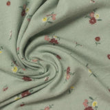 Burgundy Floral Chunky Knit, Poly-Viscose — photo 1