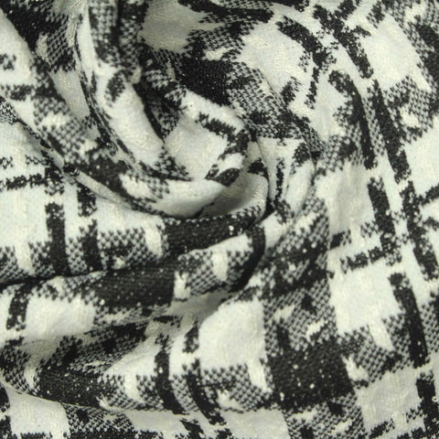 Black Plaid Jacquard, 314 gsm
